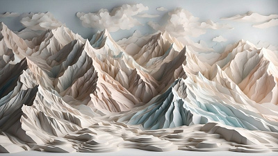 Панно AG-DMT-003, ЗD Mountains, Design Studio 3D