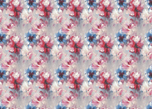 Синие обои с цветами Grandeco Very VE 3005